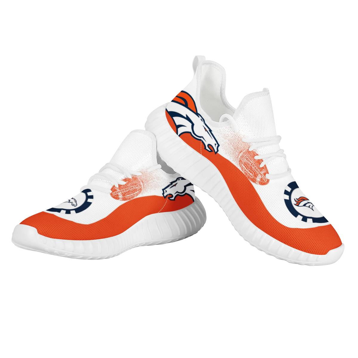 Women's Denver Broncos Mesh Knit Sneakers/Shoes 003